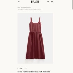 NWT - Hush Sleeveless Midi Ballerina Dress in Burgundy
